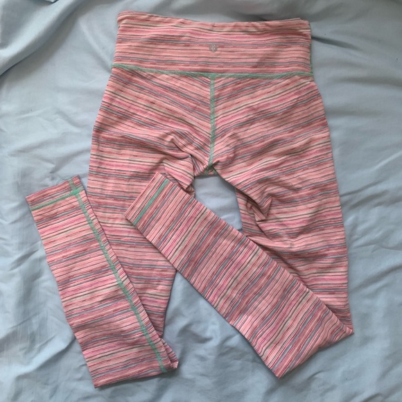 Lululemon Legging Pant Wunder
Under Cyber Stripe Pink Mint Menthol 🌴 - Picture 3 of 7